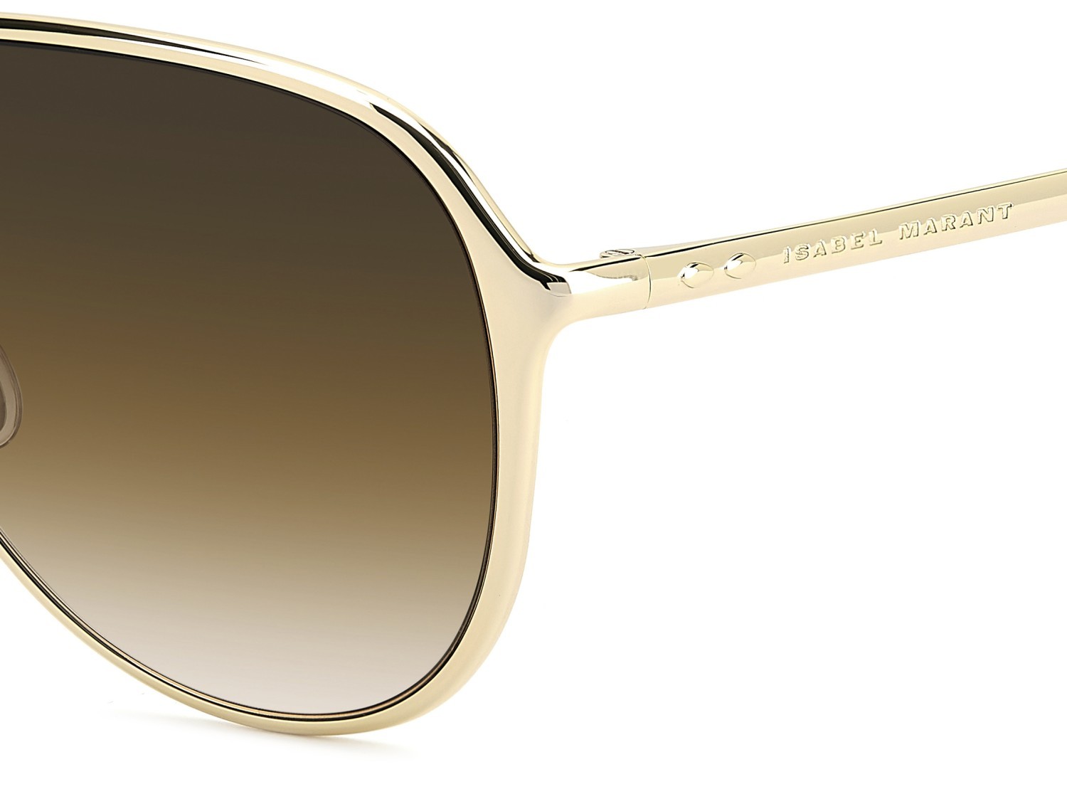 Sunglasses Isabel Marant Im 0219/S 208137 01Q N4 color gold brown shape aviator lenses brown shaded brick