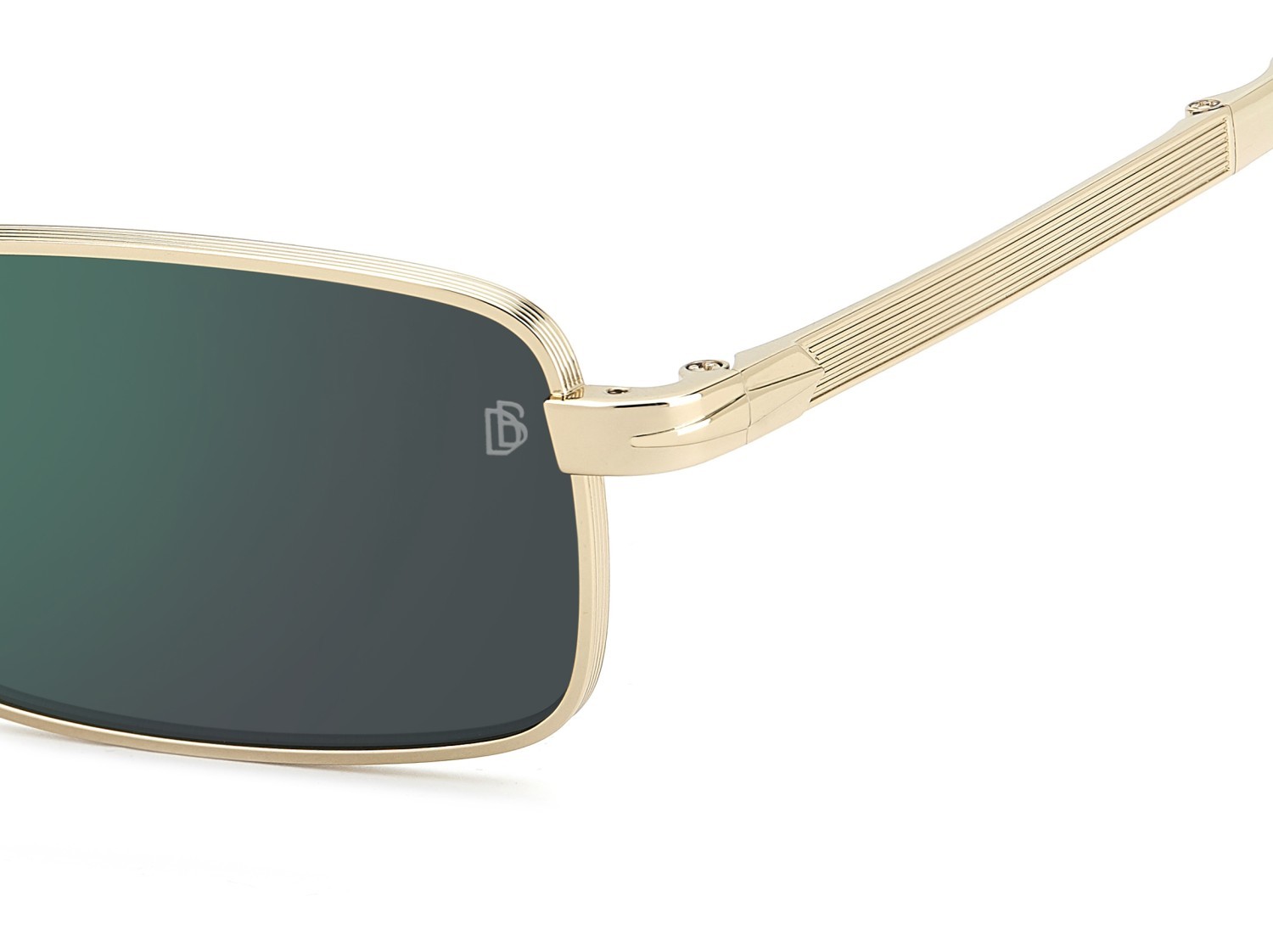 Sunglasses David Beckham Db 99/ORIGAMI 208139 PEF MT color gold green shape rectangle lenses green mirror