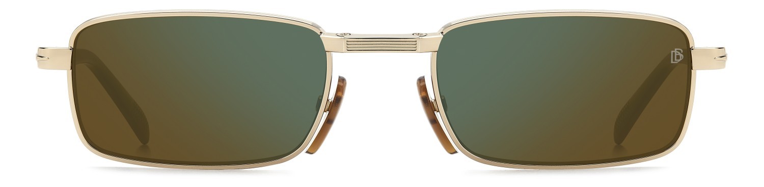 Occhiali da sole David Beckham Db 99/ORIGAMI 208139 RHL MT colore gold black 2 forma rettangolare lenti green mirror
