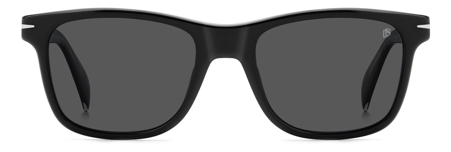 Occhiali da sole David Beckham Db 1197/S 208140 807 M9 colore black forma rettangolare lenti grey polarized
