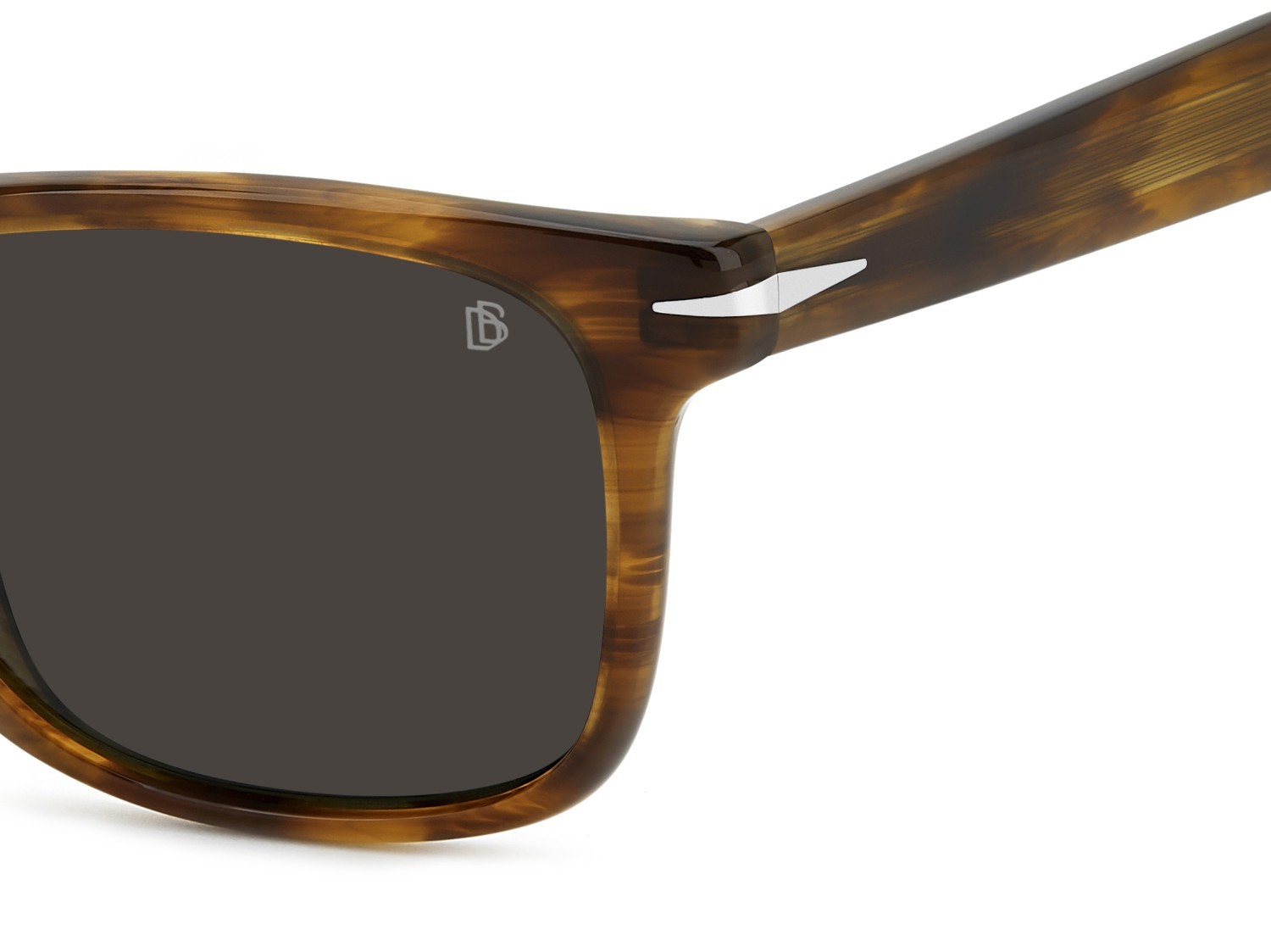 Sunglasses David Beckham Db 1197/S 208140 EX4 IR color brown horn shape rectangle lenses grey
