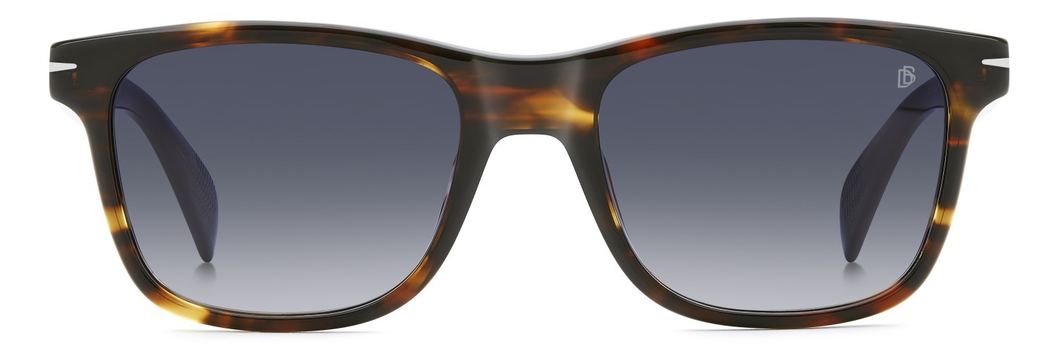 Sunglasses David Beckham Db 1197/S 208140 WR9 08 color brown havana shape rectangle lenses dk blue shaded