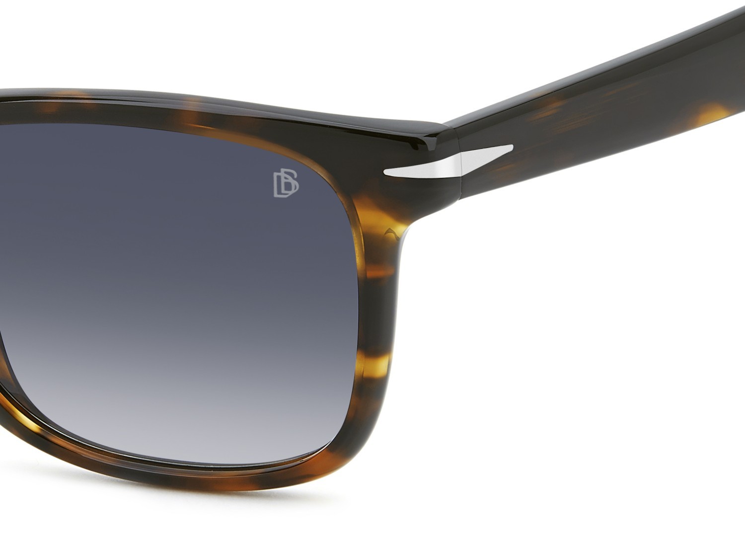Sunglasses David Beckham Db 1197/S 208140 WR9 08 color brown havana shape rectangle lenses dk blue shaded