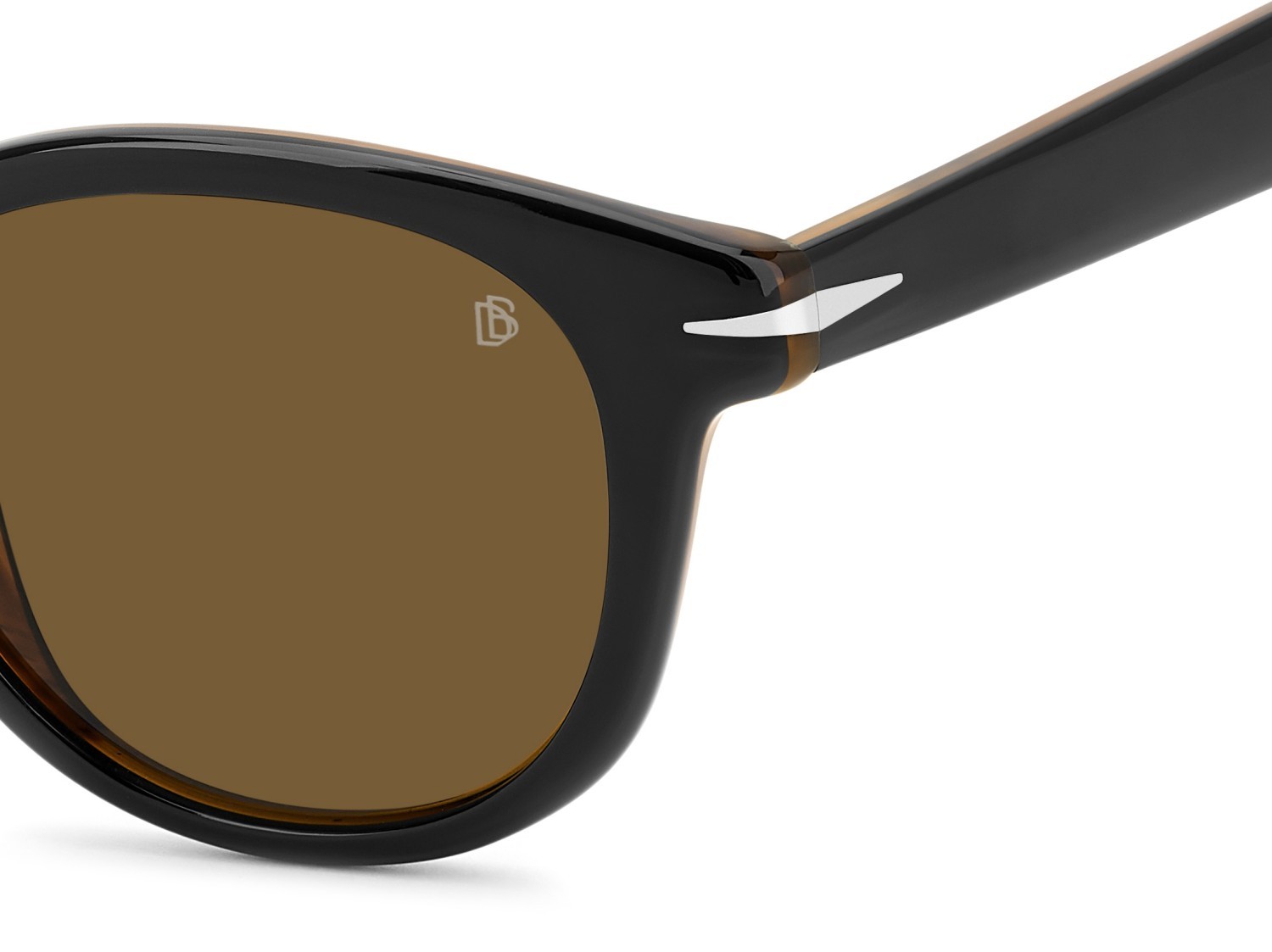 Sunglasses David Beckham Db 1198/S 208141 05K 2M color black striped brown shape pantos lenses brown antireflex