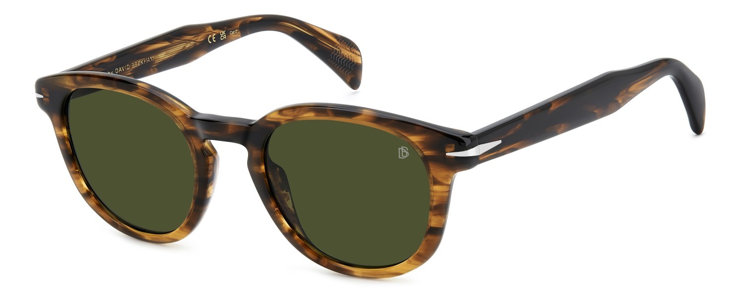 Sunglasses David Beckham Db 1198/S 208141 EX4 QT color brown horn shape pantos lenses green