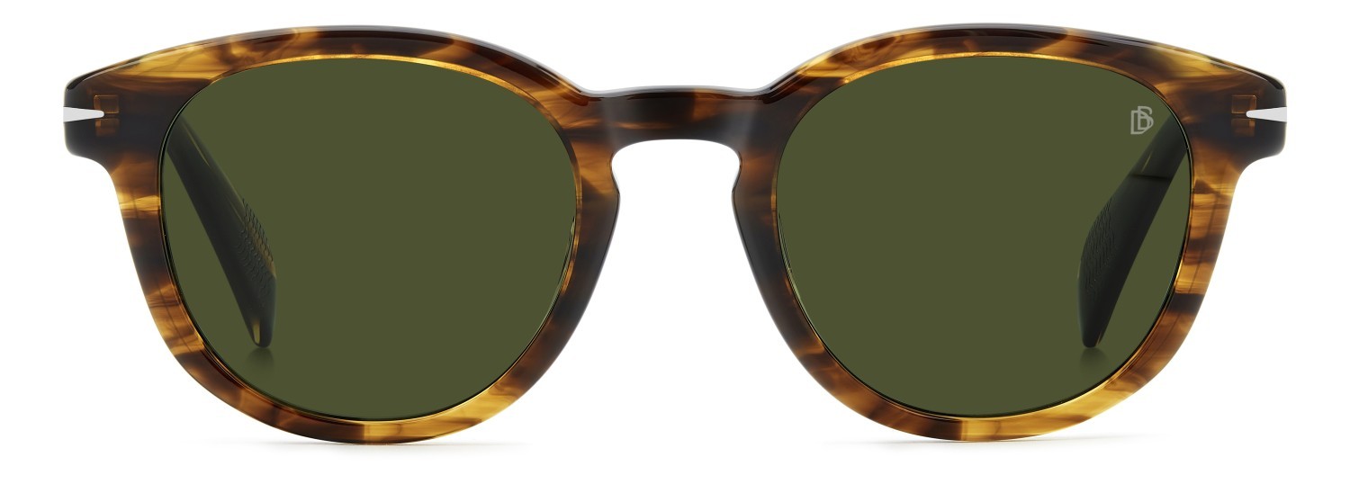Sunglasses David Beckham Db 1198/S 208141 EX4 QT color brown horn shape pantos lenses green