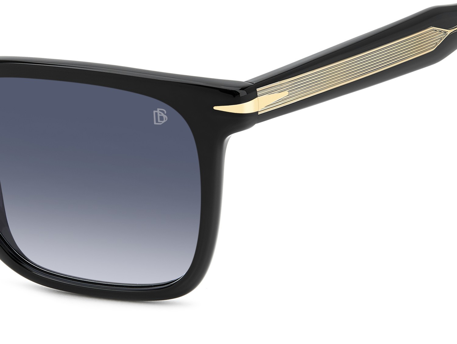 Sunglasses David Beckham Db 1199/G 208142 807 08 color black shape square lenses dk blue shaded