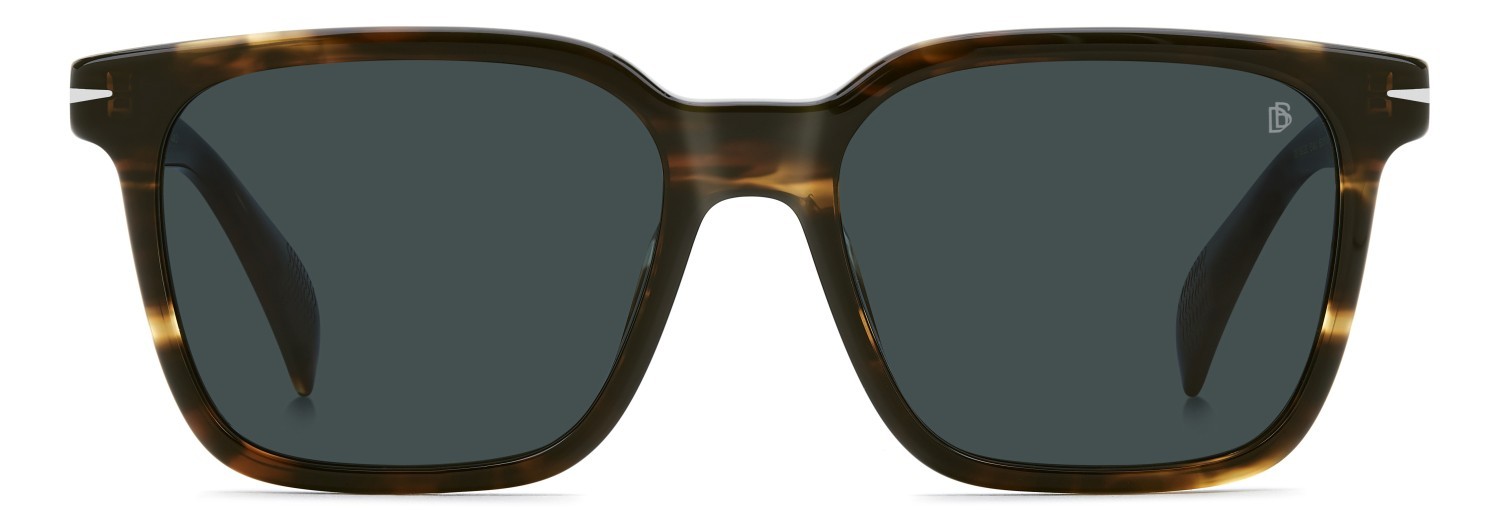 Sunglasses David Beckham Db 1199/G 208142 EX4 KU color brown horn shape square lenses blue