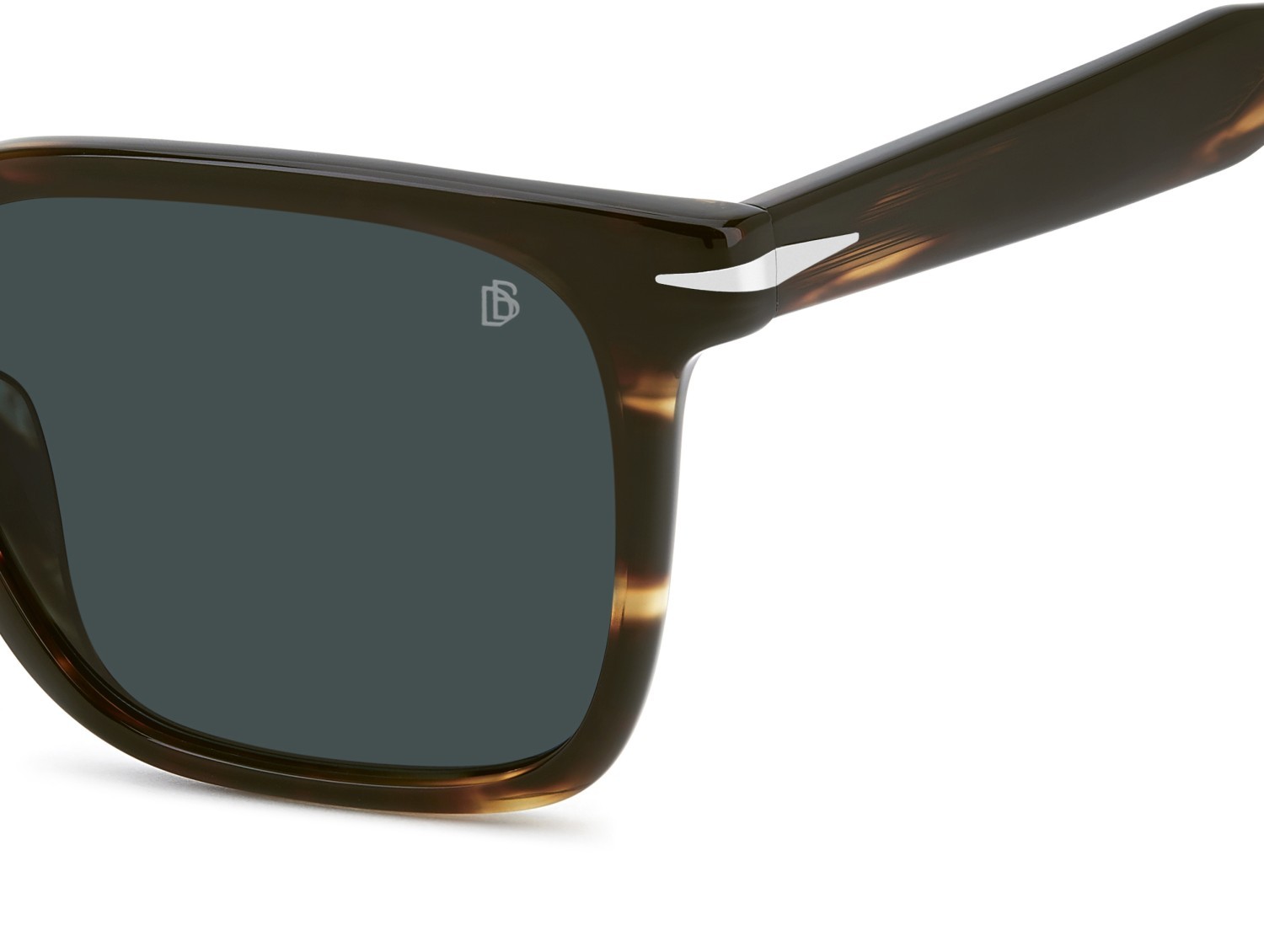 Sunglasses David Beckham Db 1199/G 208142 EX4 KU color brown horn shape square lenses blue