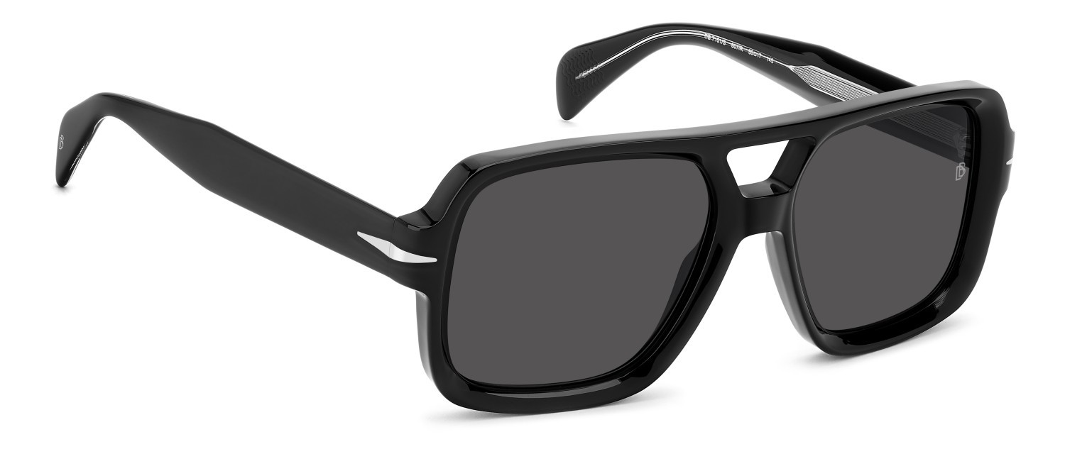 Occhiali da sole David Beckham Db 7151/S 208145 807 IR colore black forma quadrato lenti grey