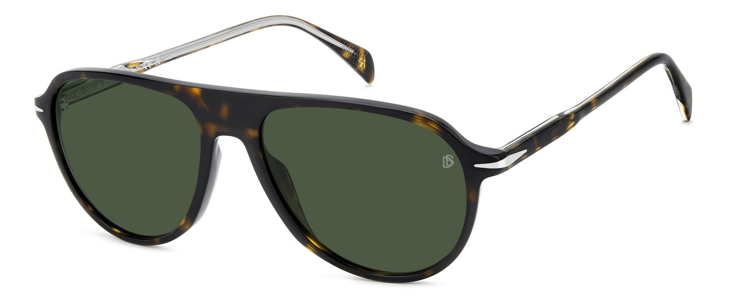 Sunglasses David Beckham Db 1200/S 208146 086 O7 color havana shape aviator lenses green lightgreen antireflex