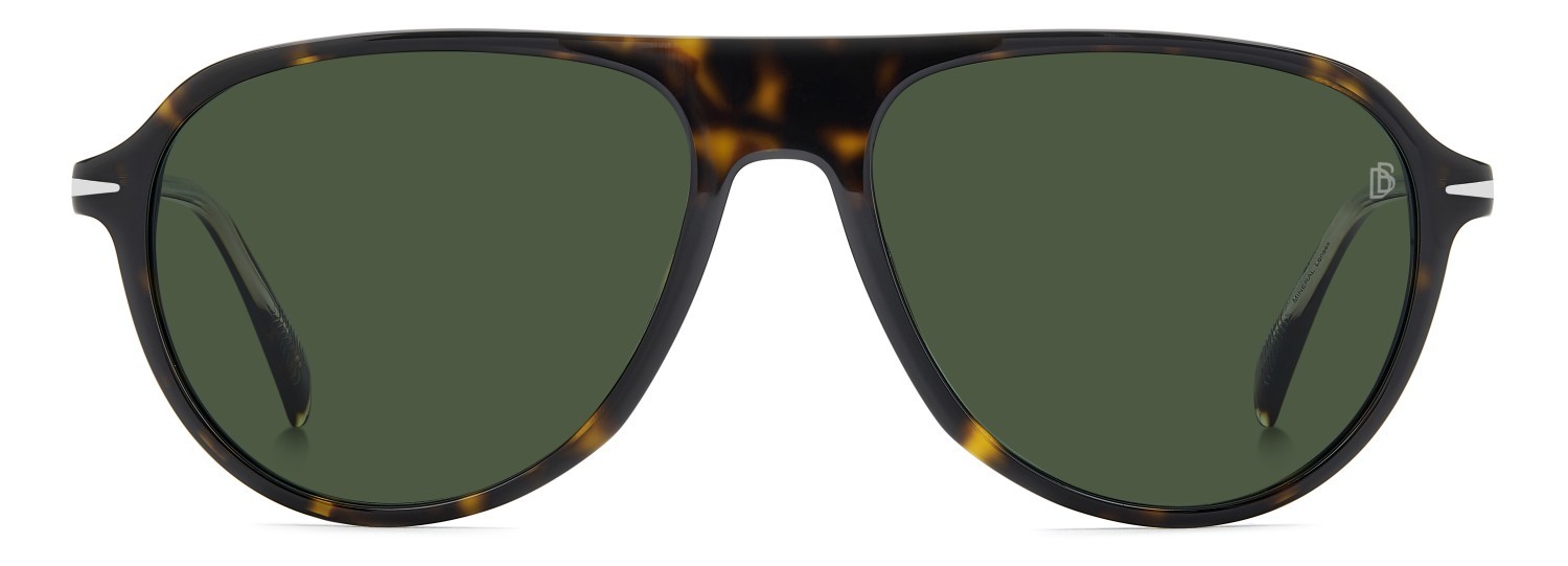 Sunglasses David Beckham Db 1200/S 208146 086 O7 color havana shape aviator lenses green lightgreen antireflex