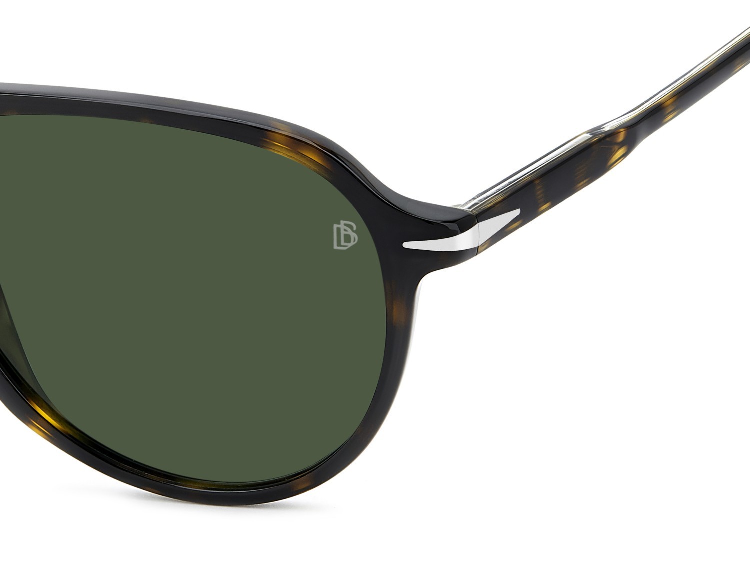 Sunglasses David Beckham Db 1200/S 208146 086 O7 color havana shape aviator lenses green lightgreen antireflex