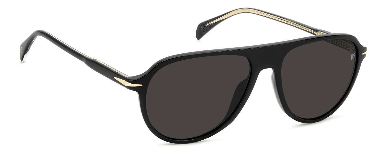 Sunglasses David Beckham Db 1200/S 208146 807 IR color black shape aviator lenses grey
