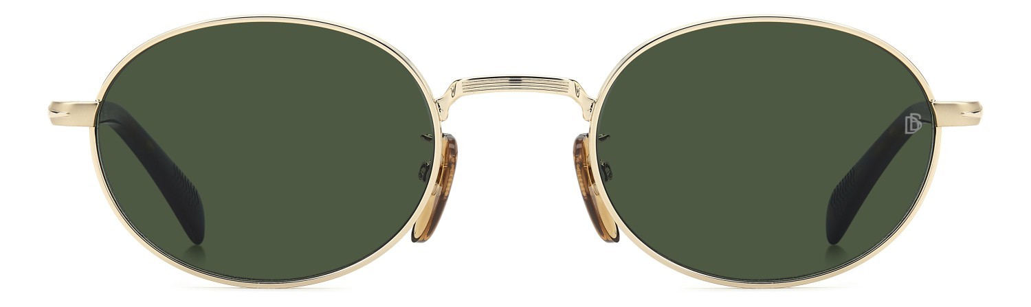 Sunglasses David Beckham Db 1196/S 208147 06J O7 color gold havana shape oval lenses green lightgreen antireflex