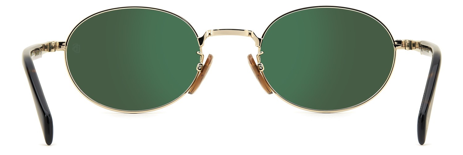 Sunglasses David Beckham Db 1196/S 208147 06J O7 color gold havana shape oval lenses green lightgreen antireflex