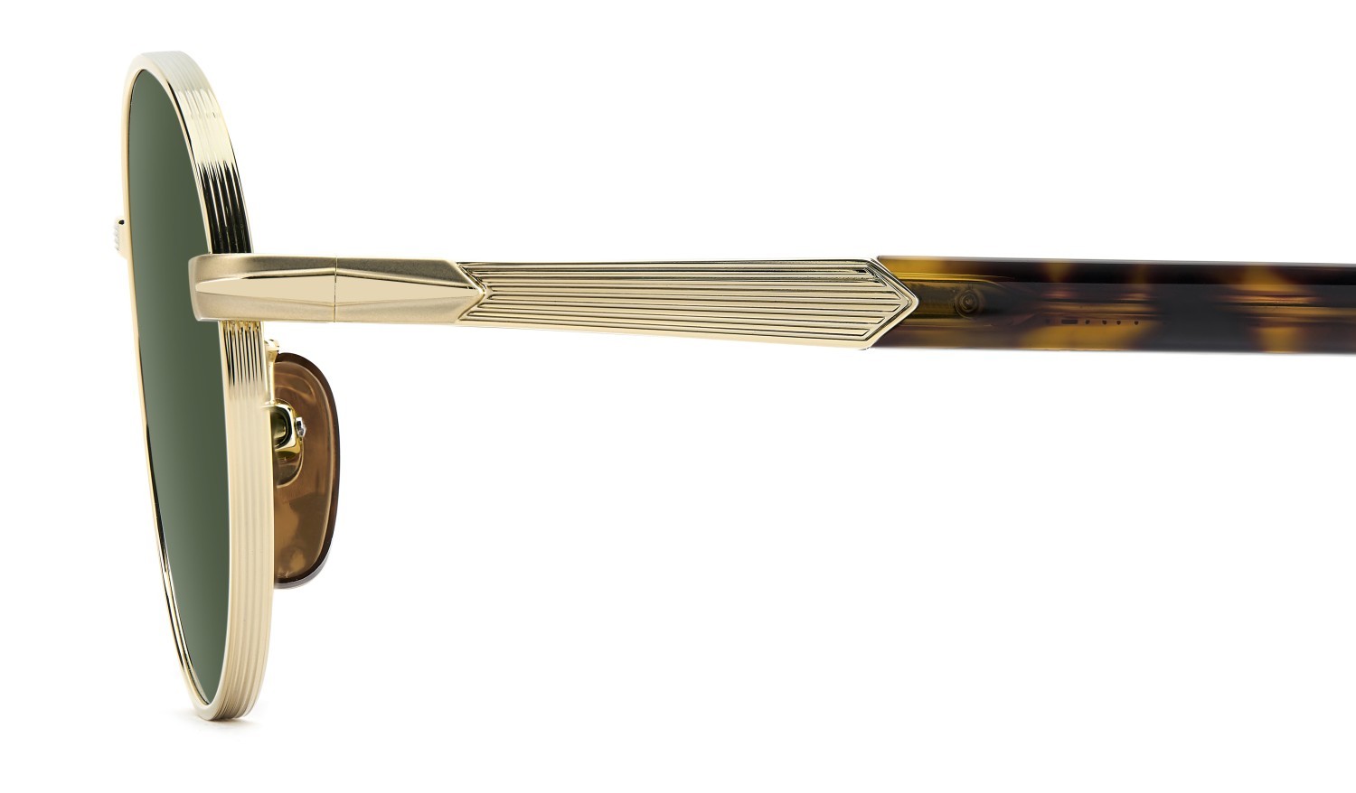 Sunglasses David Beckham Db 1196/S 208147 06J O7 color gold havana shape oval lenses green lightgreen antireflex