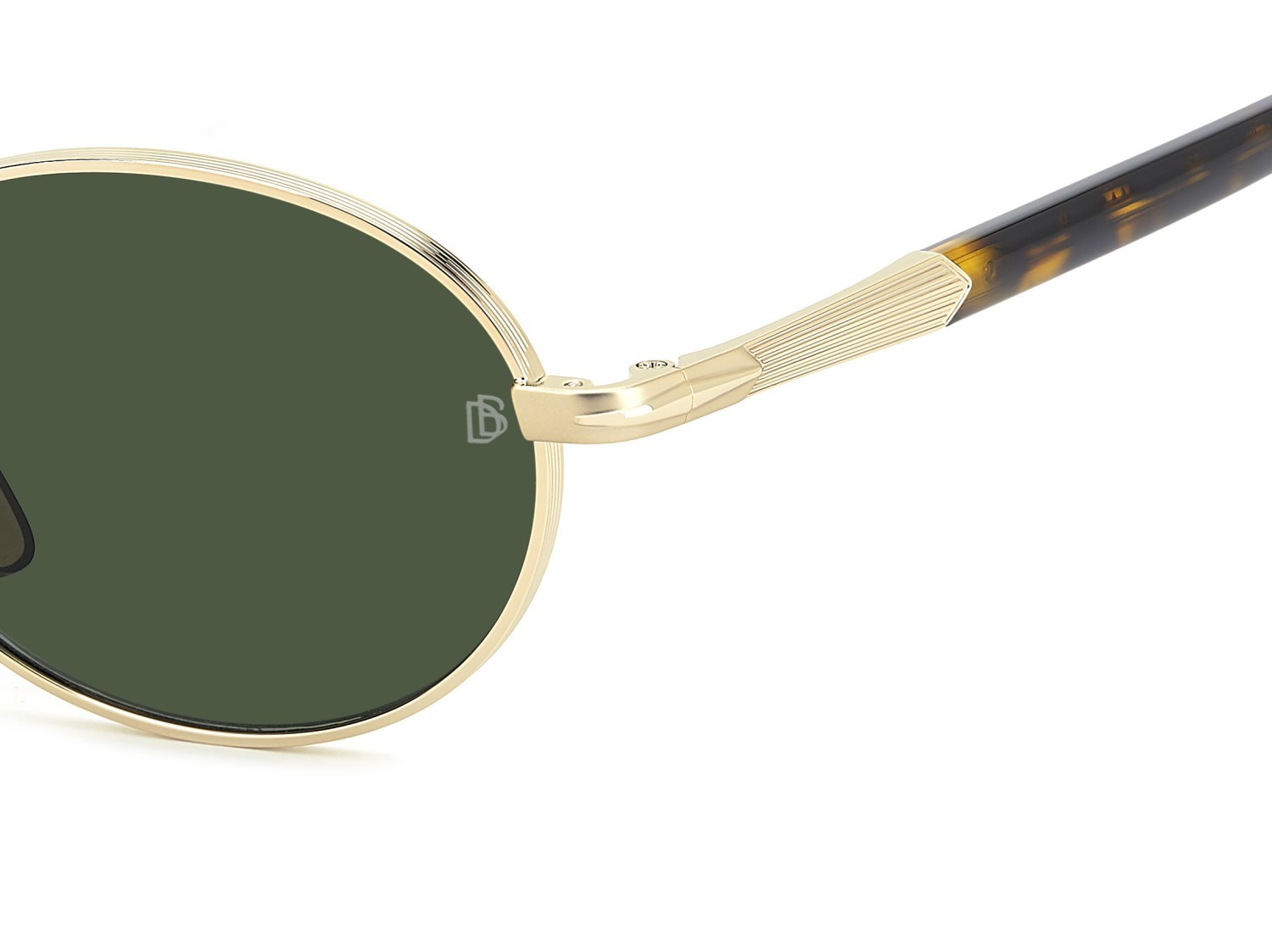 Sunglasses David Beckham Db 1196/S 208147 06J O7 color gold havana shape oval lenses green lightgreen antireflex