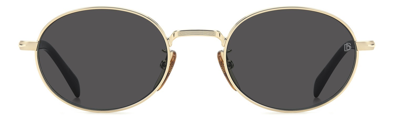 Sunglasses David Beckham Db 1196/S 208147 RHL IR color gold black 2 shape oval lenses grey
