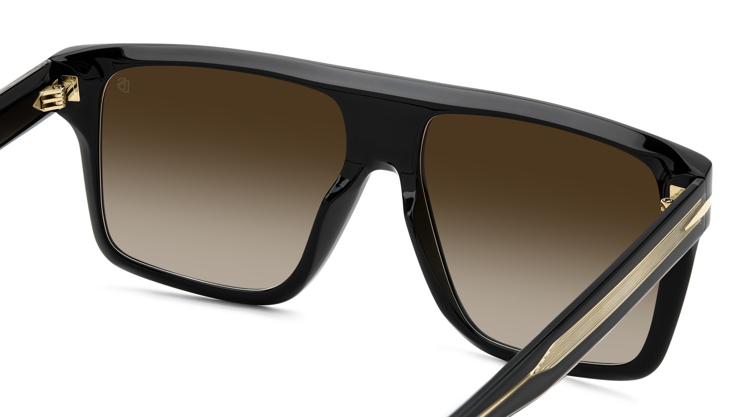 Sunglasses David Beckham Db 7149/S 208151 807 QY color black shape square lenses brown shaded green mirror