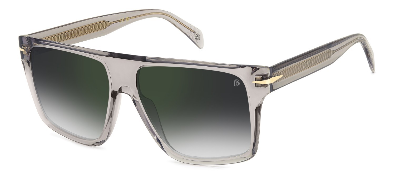 Sunglasses David Beckham Db 7149/S 208151 KB7 NU color grey shape square lenses grey shaded green mirror