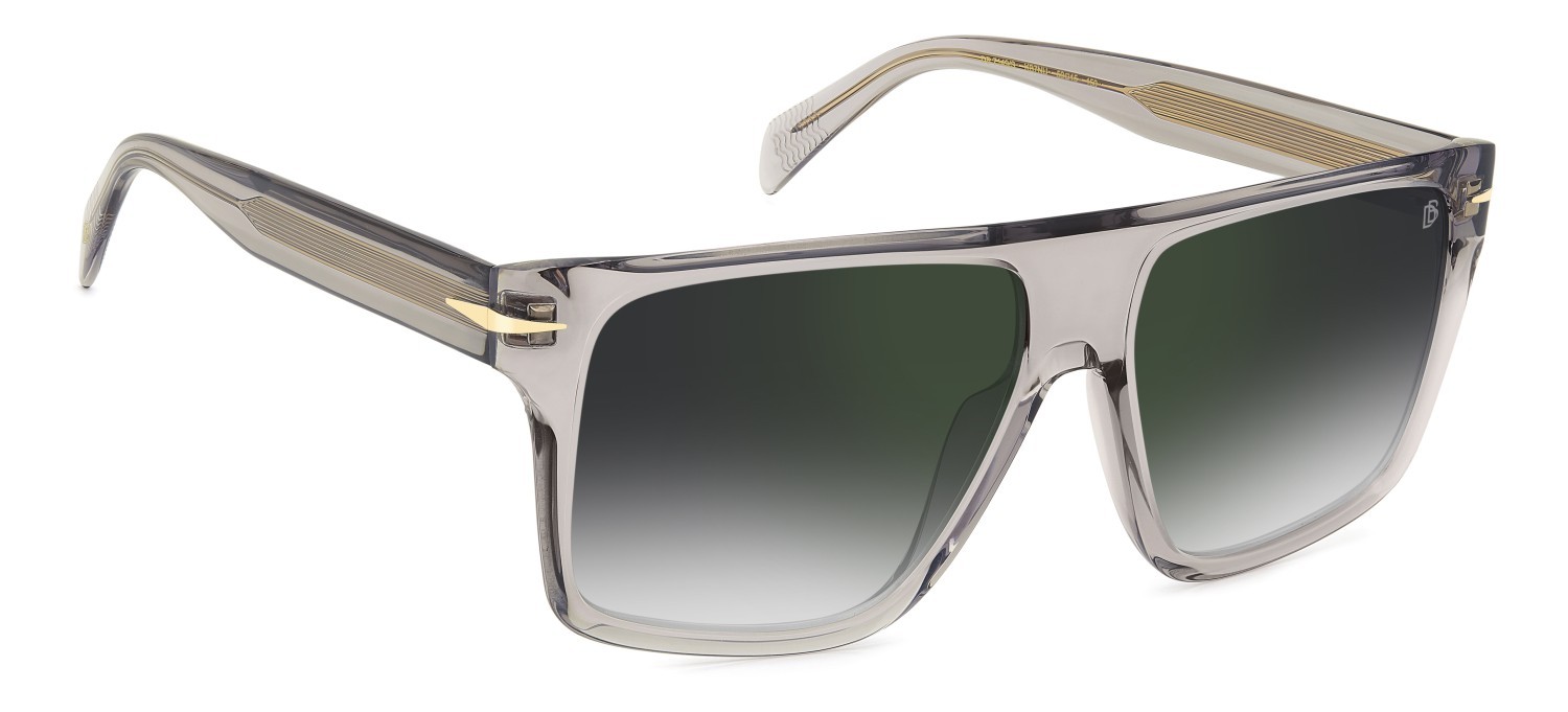 Sunglasses David Beckham Db 7149/S 208151 KB7 NU color grey shape square lenses grey shaded green mirror