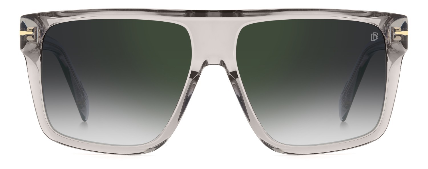 Sunglasses David Beckham Db 7149/S 208151 KB7 NU color grey shape square lenses grey shaded green mirror