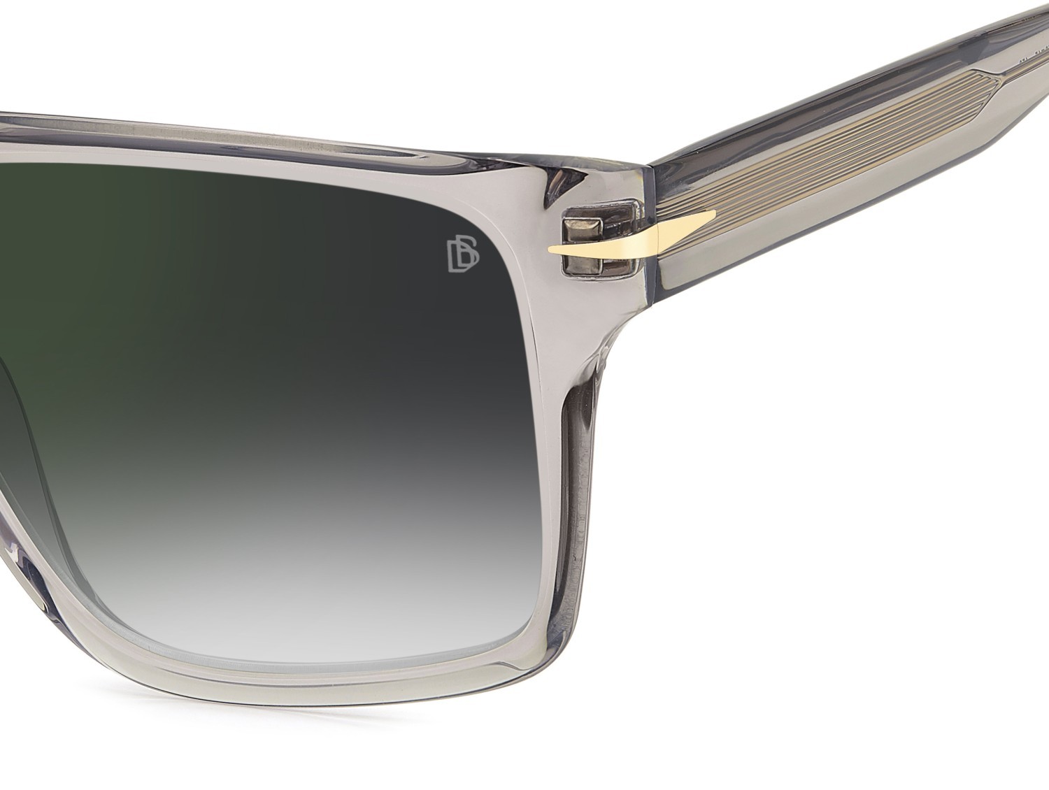 Sunglasses David Beckham Db 7149/S 208151 KB7 NU color grey shape square lenses grey shaded green mirror