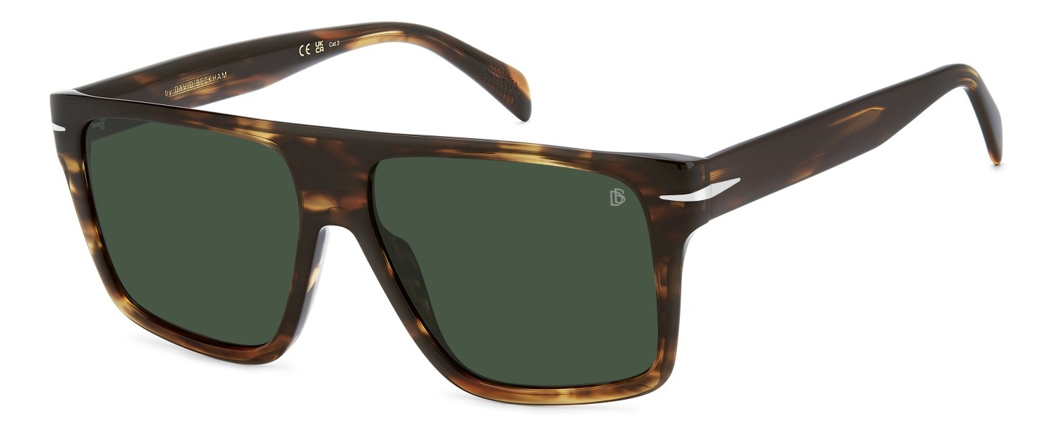 Sunglasses David Beckham Db 7149/S 208151 WR9 QT color brown havana shape square lenses green