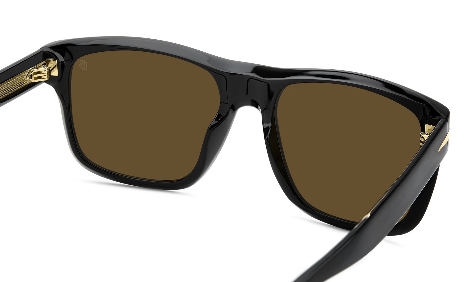 Sunglasses David Beckham Db 7150/S 208152 807 70 color black shape rectangle lenses brown