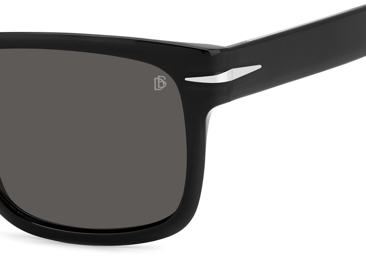 Sunglasses David Beckham Db 7150/S 208152 807 M9 color black shape rectangle lenses grey polarized