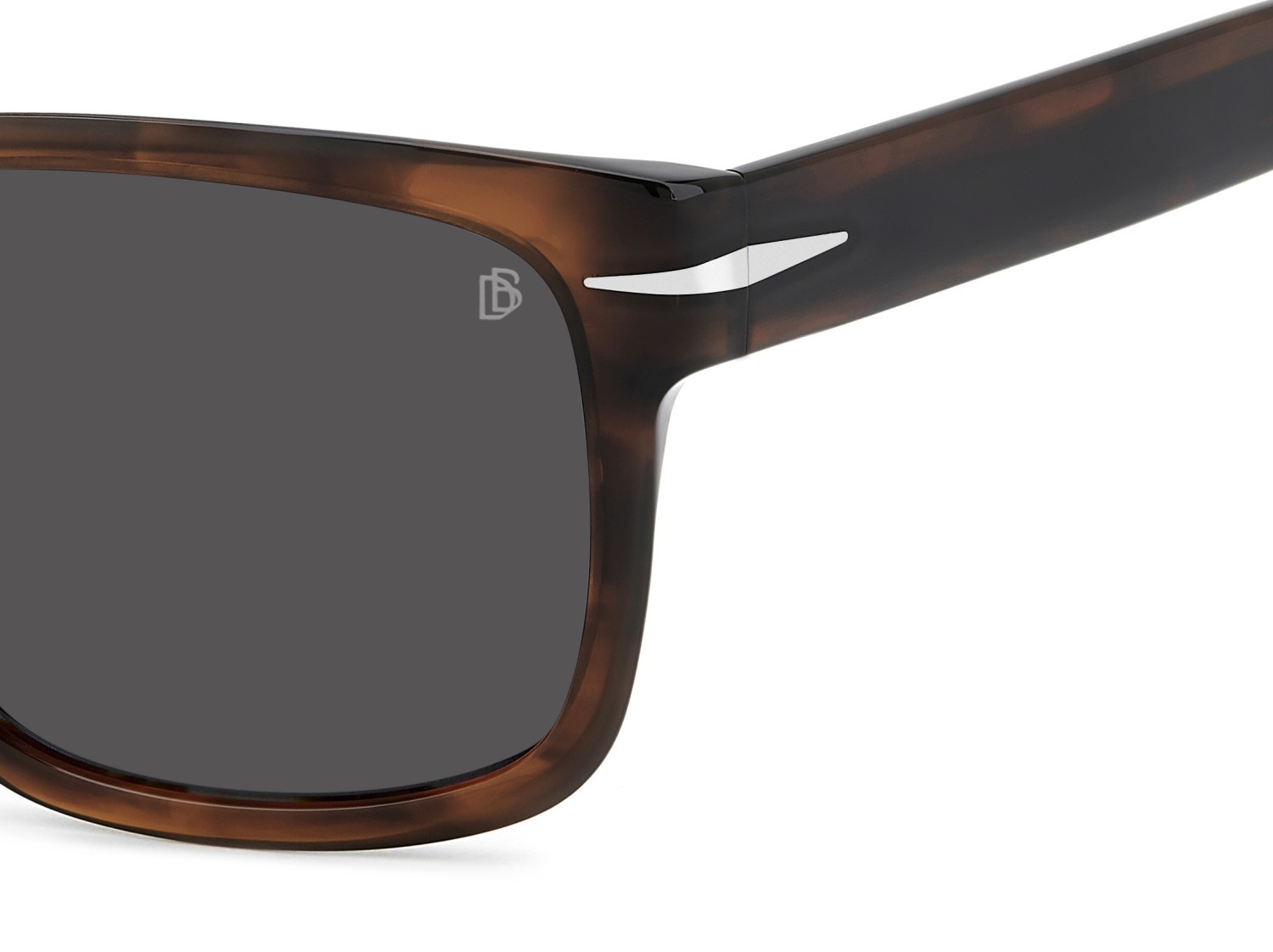 Sunglasses David Beckham Db 7150/S 208152 EX4 IR color brown horn shape rectangle lenses grey