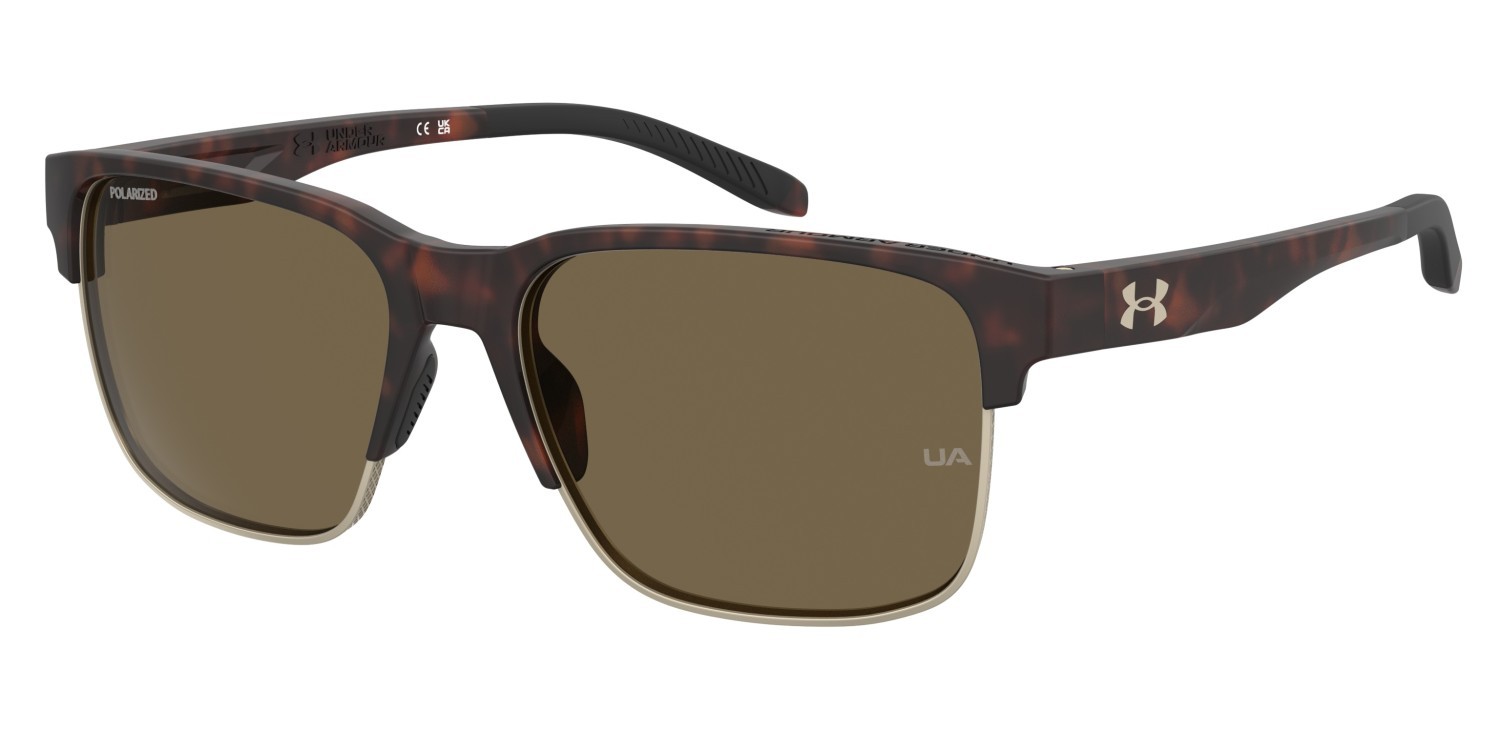 Occhiali da sole Under Armour Ua Assist Edge 208153 086 SP colore havana forma rettangolare lenti bronze polarized
