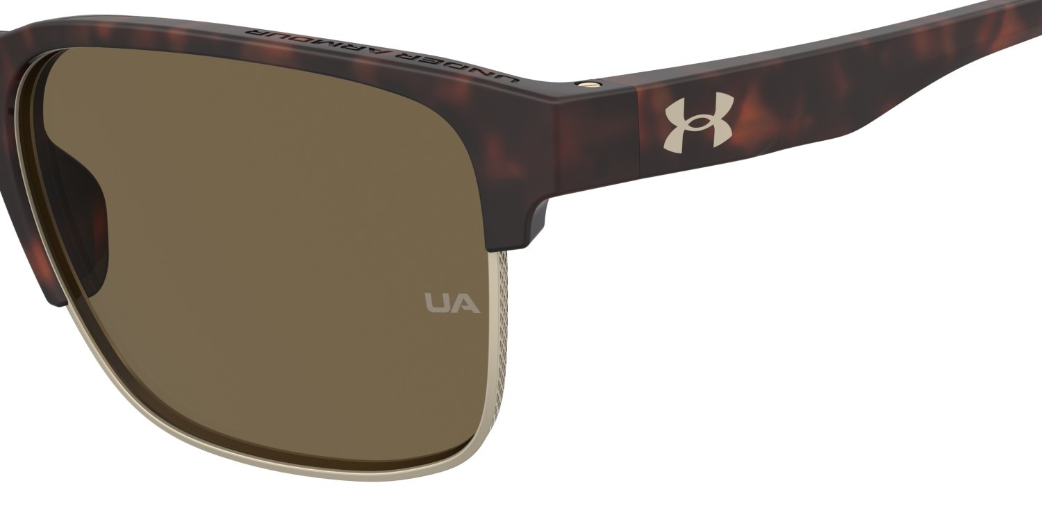 Occhiali da sole Under Armour Ua Assist Edge 208153 086 SP colore havana forma rettangolare lenti bronze polarized