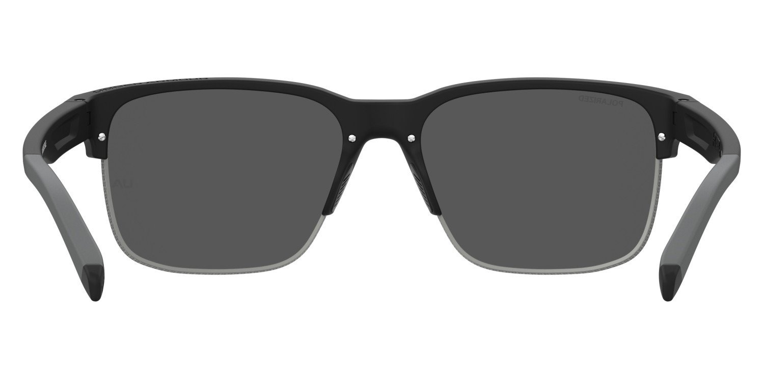 Sunglasses Under Armour Ua Assist Edge 208153 O6W M9 color matte black grey shape rectangle lenses grey polarized