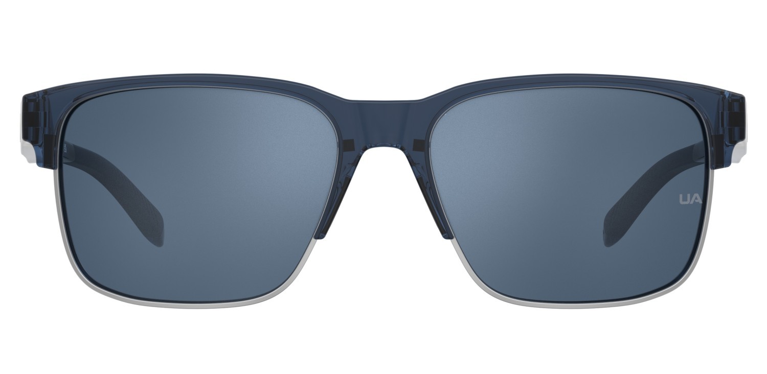 Sunglasses Under Armour Ua Assist Edge 208153 OXZ 61 color blue crystal shape rectangle lenses blue flash