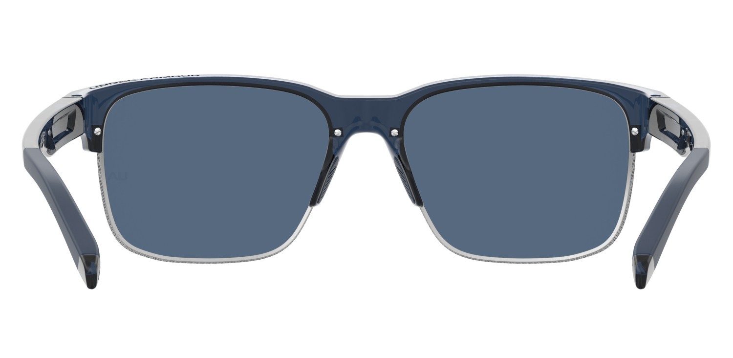 Sunglasses Under Armour Ua Assist Edge 208153 OXZ 61 color blue crystal shape rectangle lenses blue flash