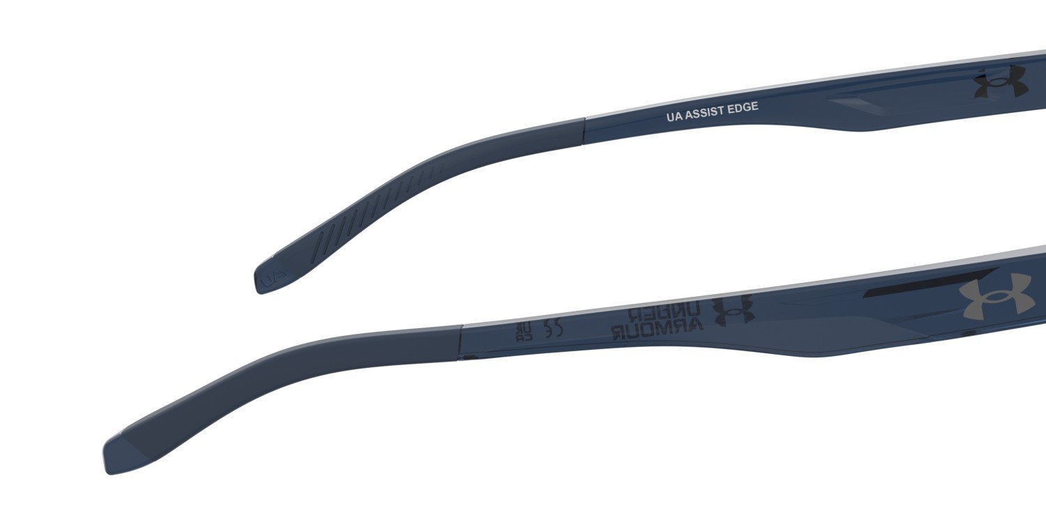 Sunglasses Under Armour Ua Assist Edge 208153 OXZ 61 color blue crystal shape rectangle lenses blue flash