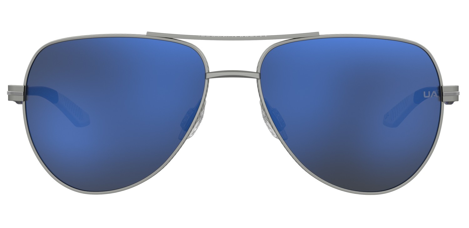 Occhiali da sole Under Armour Ua Instinct 2/G 208154 9T9 XT colore matte ruthenium blue forma aviator lenti blu sky mirror
