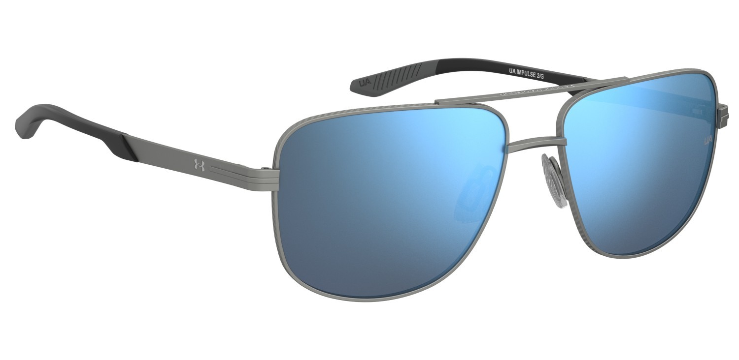 Sunglasses Under Armour Ua Impulse 2/G 208155 9T9 Z0 color matte ruthenium blue shape square lenses blue multilayer