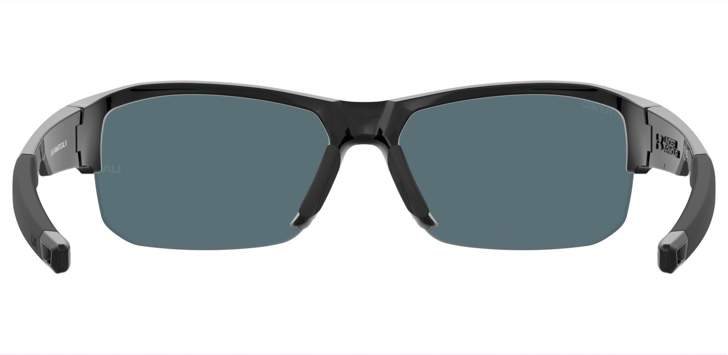 Occhiali da sole Under Armour Ua Fanatical Ii 208156 7ZJ V8 colore black green forma rettangolare lenti green multilayer oleophobic