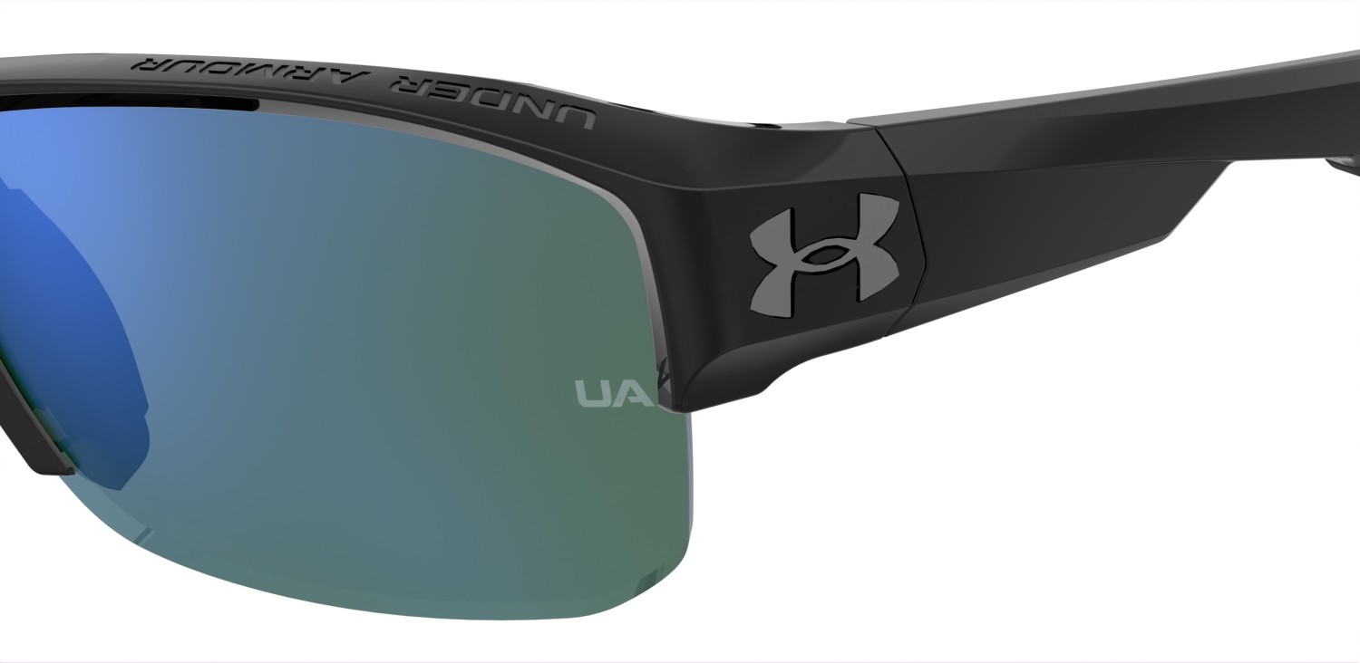 Occhiali da sole Under Armour Ua Fanatical Ii 208156 7ZJ V8 colore black green forma rettangolare lenti green multilayer oleophobic