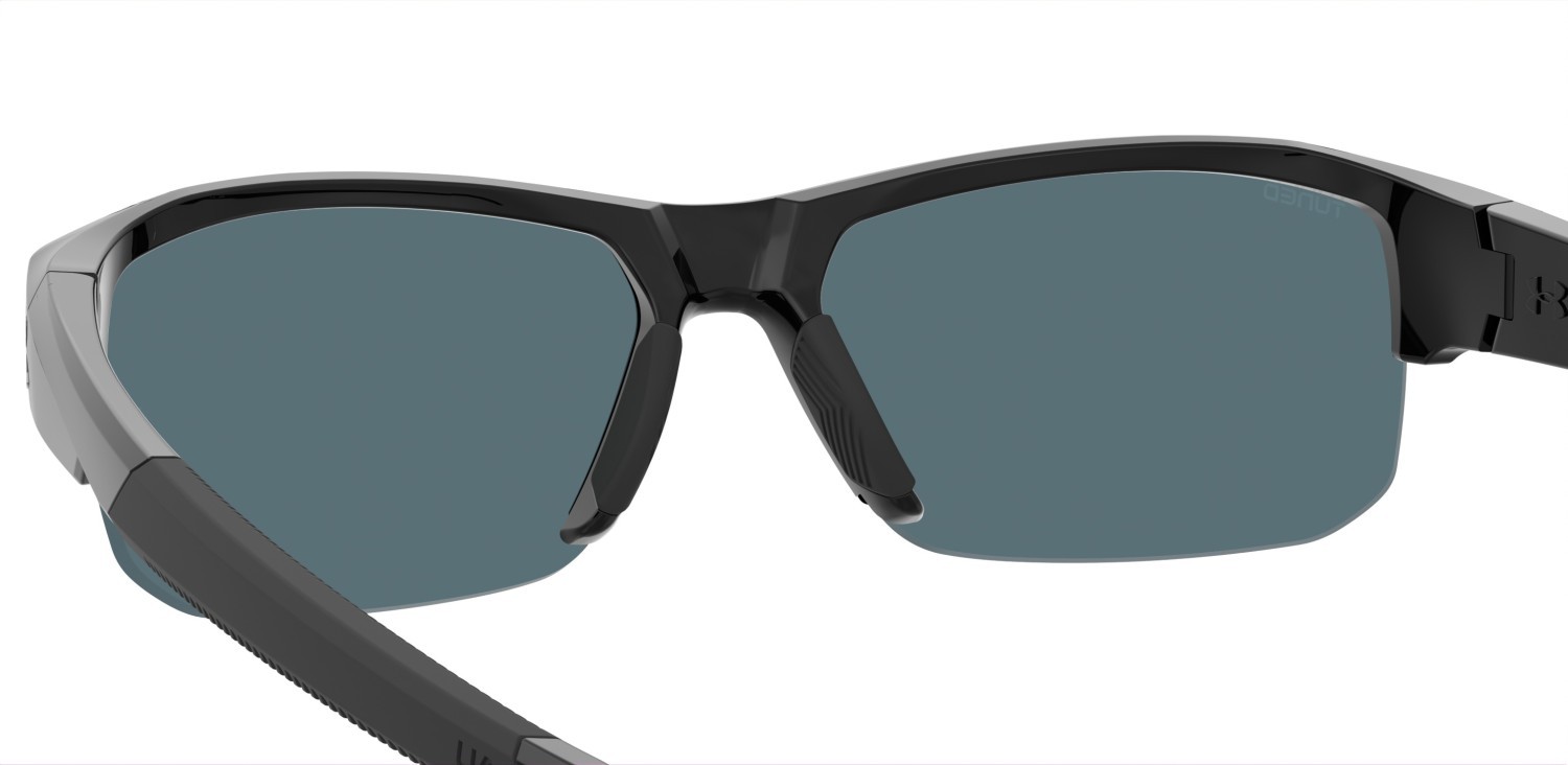 Occhiali da sole Under Armour Ua Fanatical Ii 208156 7ZJ V8 colore black green forma rettangolare lenti green multilayer oleophobic