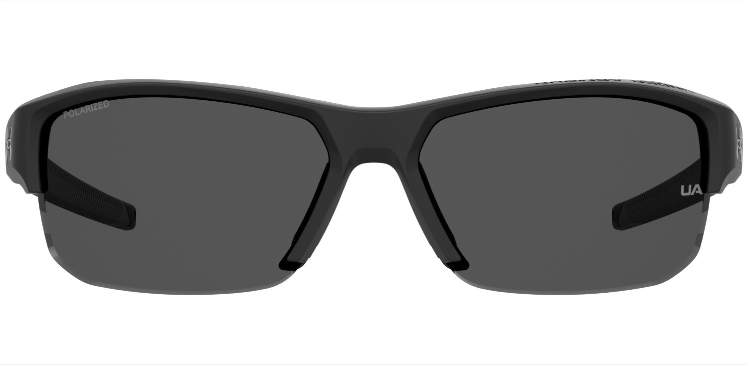 Sunglasses Under Armour Ua Fanatical Ii 208156 O6W M9 color matte black grey shape rectangle lenses grey polarized