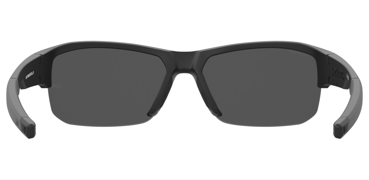 Sunglasses Under Armour Ua Fanatical Ii 208156 O6W M9 color matte black grey shape rectangle lenses grey polarized