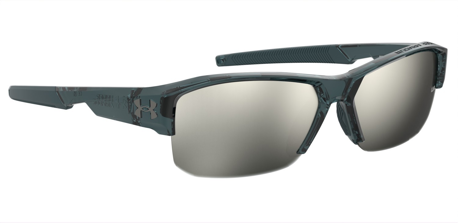 Sunglasses Under Armour Ua Fanatical Ii 208156 QM4 UE color crystal blue shape rectangle lenses ivory multilayer