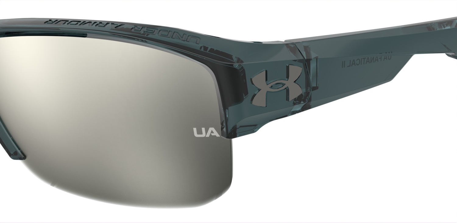 Sunglasses Under Armour Ua Fanatical Ii 208156 QM4 UE color crystal blue shape rectangle lenses ivory multilayer