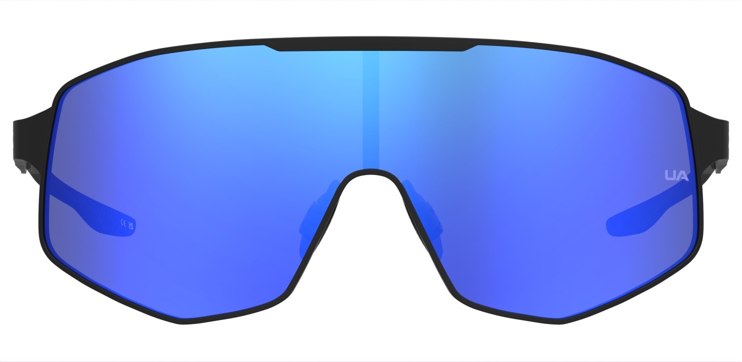 Sunglasses Under Armour Ua Gamedaymtl/G 208157 0VK W1 color matte black blue shape mask lenses blue multilayer oleophobic