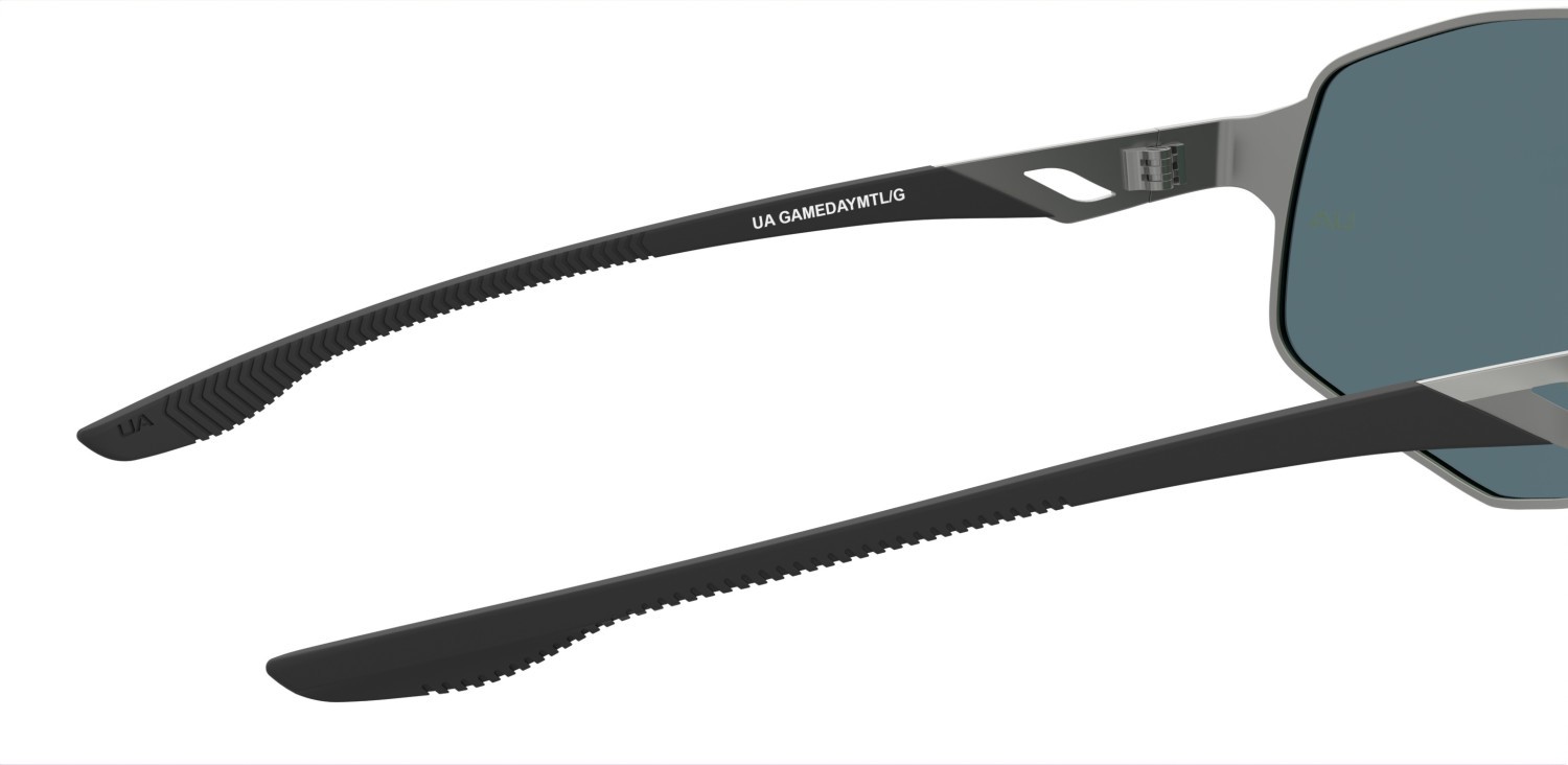 Sunglasses Under Armour Ua Gamedaymtl/G 208157 R81 V8 color matte ruthenium shape mask lenses green multilayer oleophobic