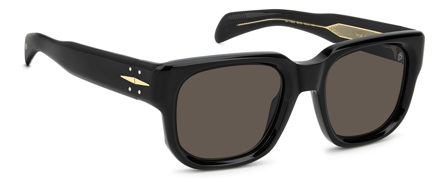 Sunglasses David Beckham Db 7146/S 208159 807 IR color black shape square lenses grey